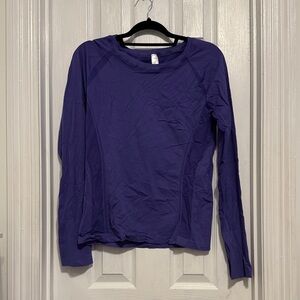 Purple long sleeve wicking top
